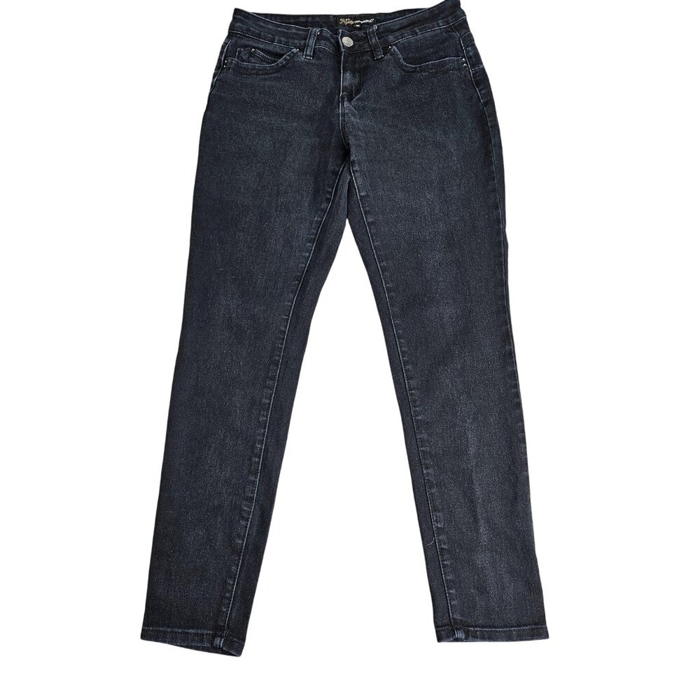 Royalty Jeans Womens 6 Gray‎ Skinny Mid Rise Stretch Denim Charcoal Wash Slim